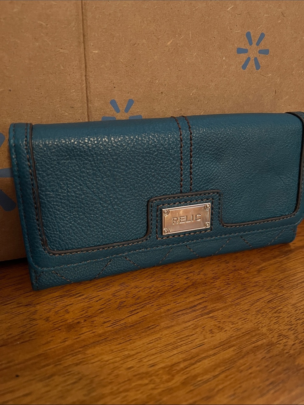 Relic Blue Teal Leather Continental Wallet